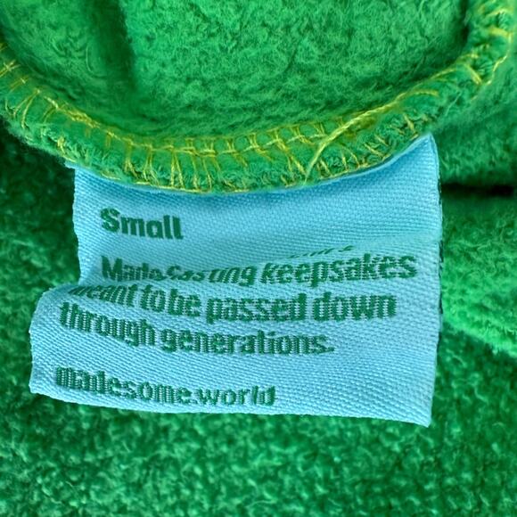 NWOT Made Some Souvenirs Logo Tourist Fleece Sweatshirt Green Size Small - Picture 6 of 9